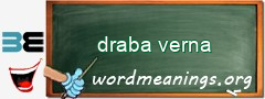 WordMeaning blackboard for draba verna